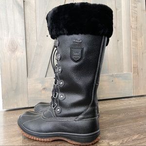 Atelier Noir Fur Lined Leather Boots